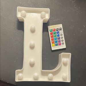 White LED Letter Light with Remote